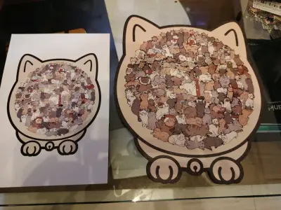 Puzzle con diseño de gatos - miniatura 1