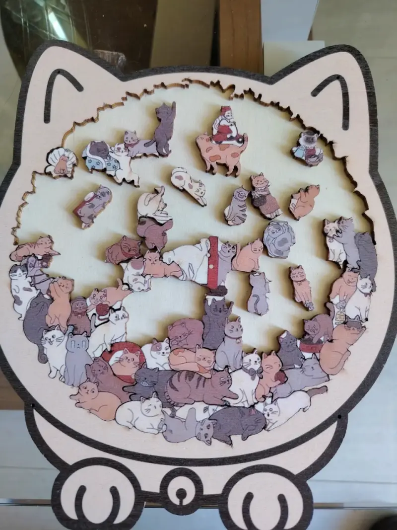 Puzzle con diseño de gatos - 3