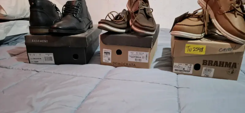 Zapatos de cuero En tres marcas de camarrón nuevos - 6
