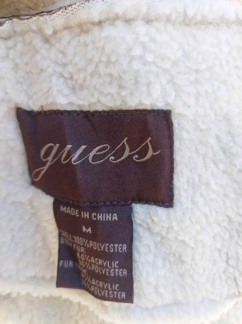Chaqueta de cuero marrón con capucha de piel - 4