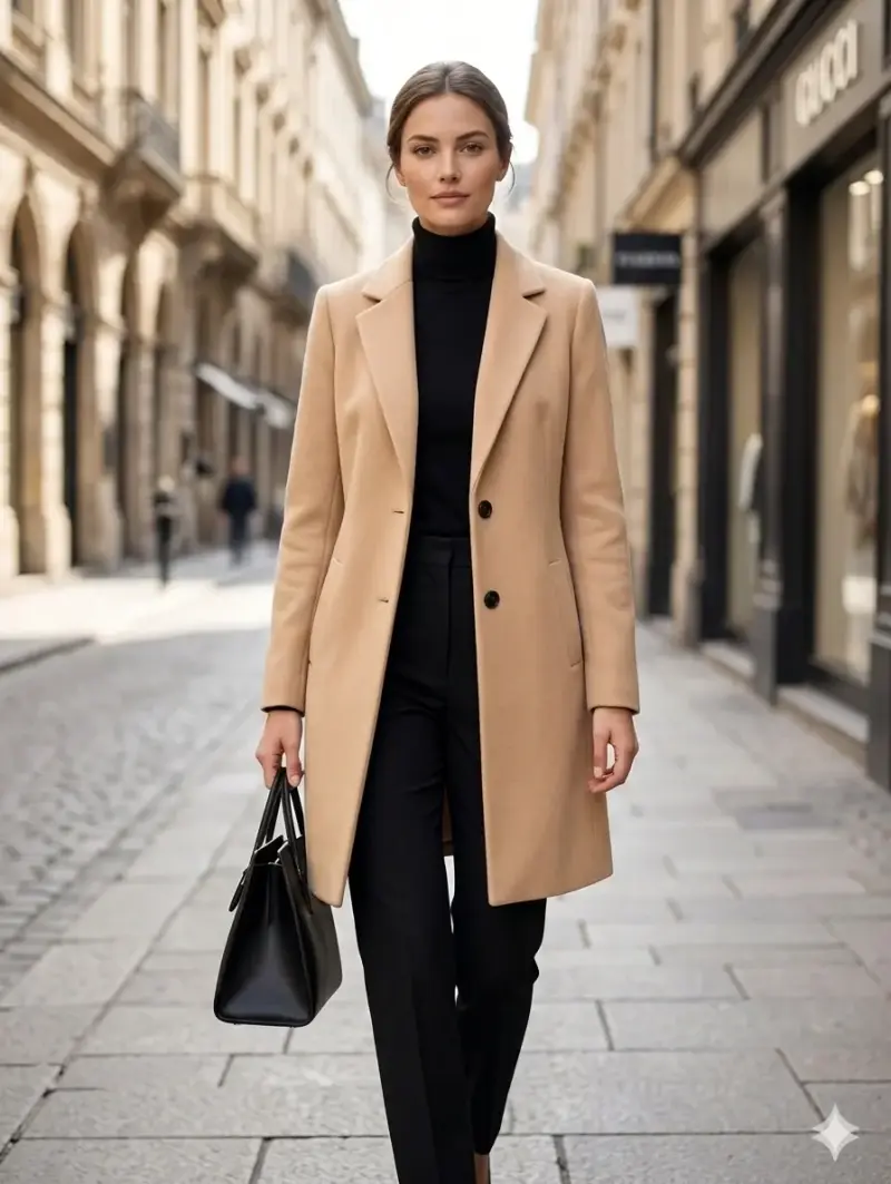 Abrigo Camel claro  Zara elegante Talla S - 2