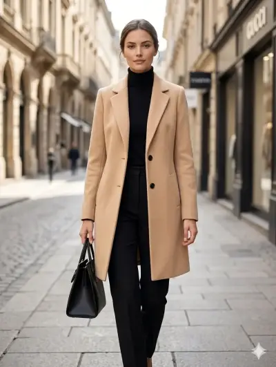 Abrigo Camel claro  Zara elegante Talla S - miniatura 2