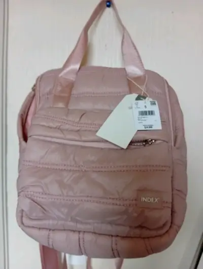 Mochila rosada acolchada Index nueva - miniatura 1