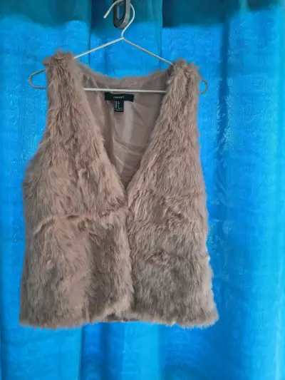 Vest peludo palo rosa talla S - miniatura 1