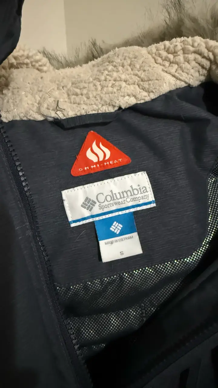 Parka Columbia gris con capucha - 3