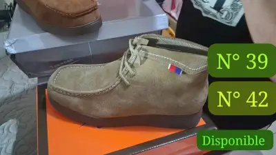 Zapatos de cuero Thunder en negro y beige - miniatura 5