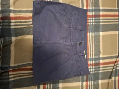 Falda corta azul casual para mujer - miniatura 1