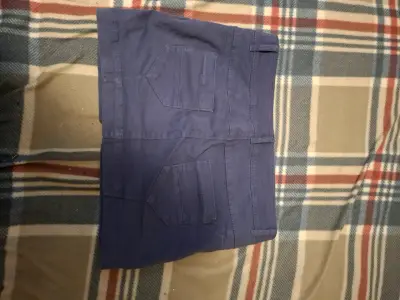 Falda corta azul casual para mujer - miniatura 2