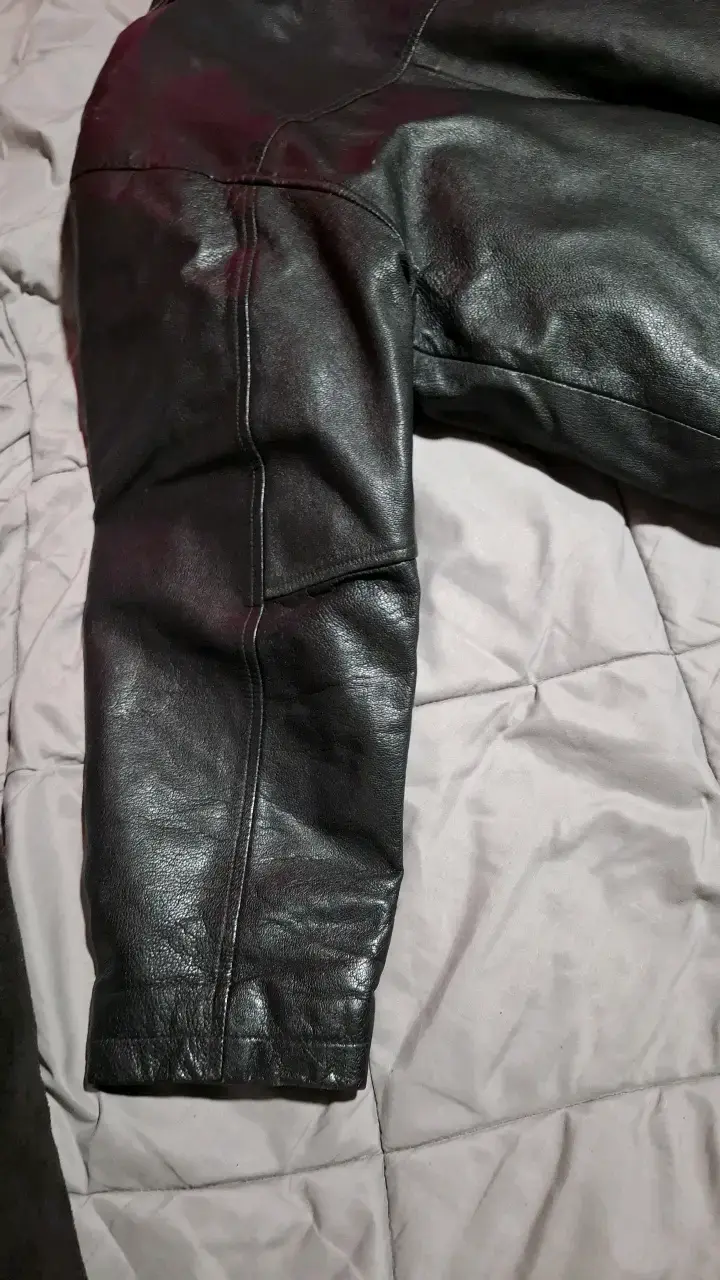 Chaqueta de cuero negra para hombre - 6