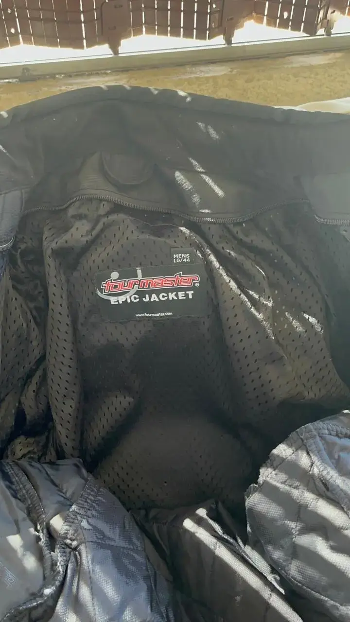 Chaqueta de moto  negra doble forro - 3