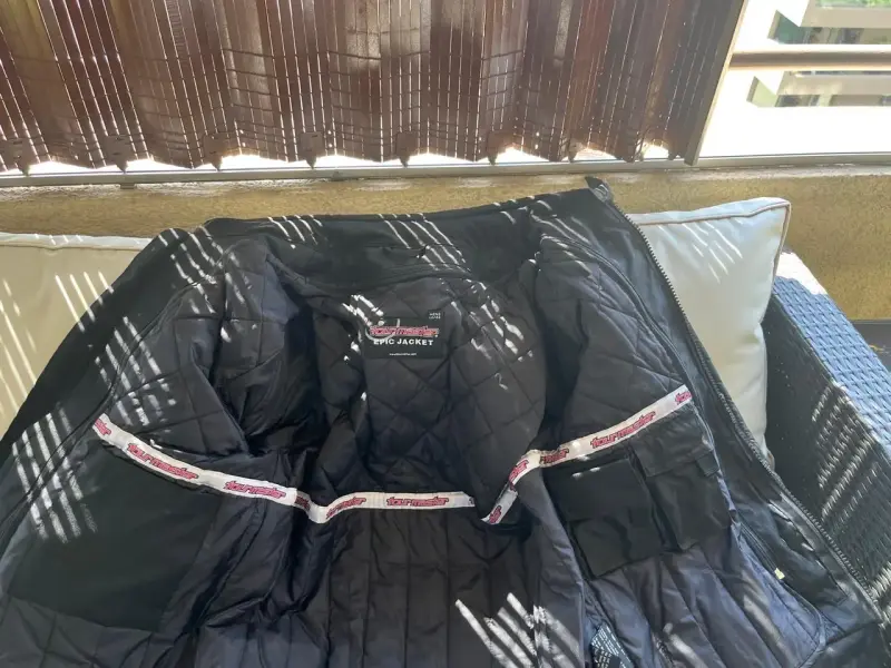Chaqueta de moto  negra doble forro - 4