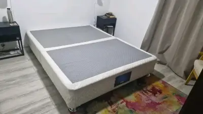 Base de cama  2 plazas con funda de base - miniatura 1