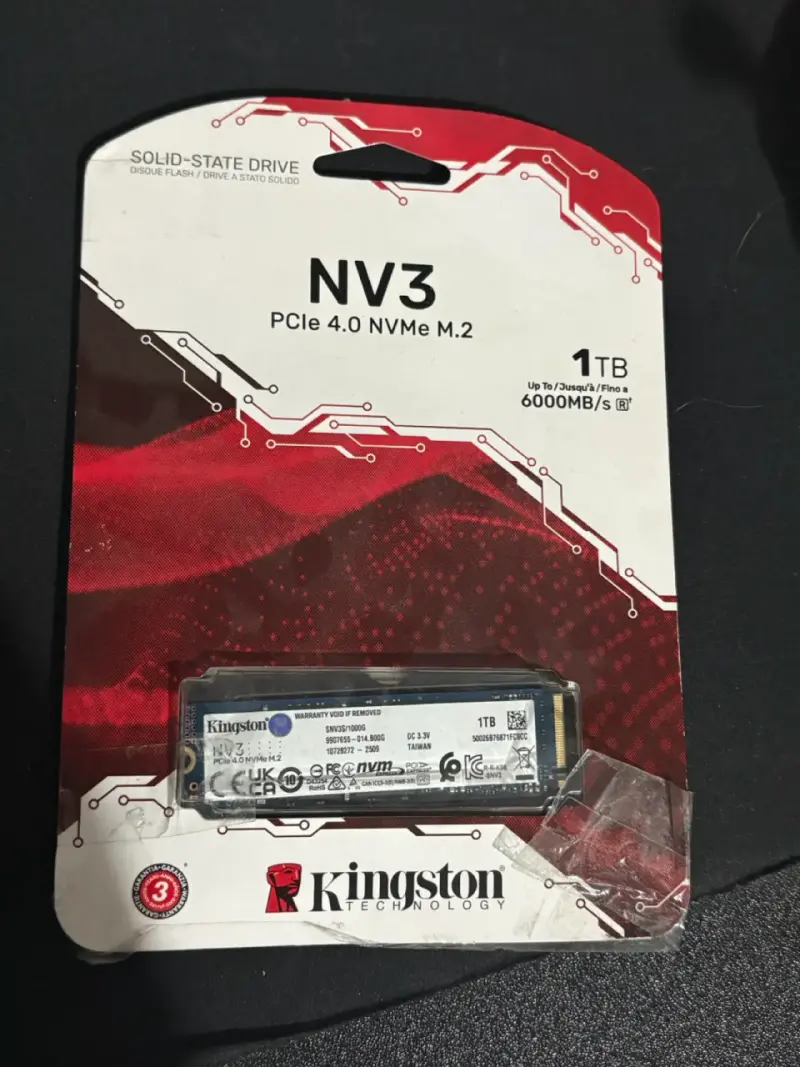 SSD Kingston NV3 PCIe 4.0 NVMe M.2 1TB - 1