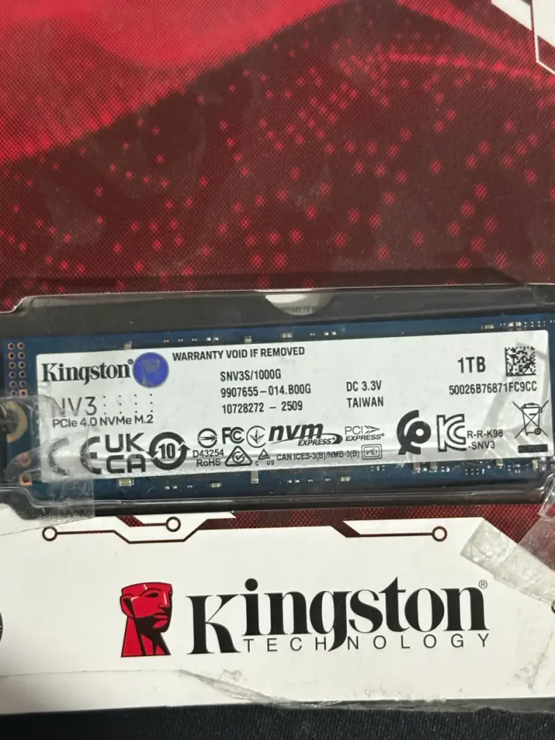 SSD Kingston NV3 PCIe 4.0 NVMe M.2 1TB - 3