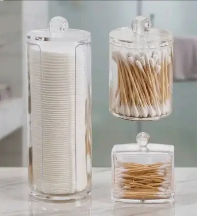 Set de organizadores acrílicos para baño - miniatura 1
