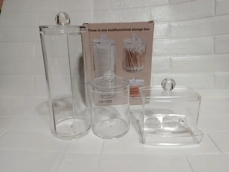 Set de organizadores acrílicos para baño - 2