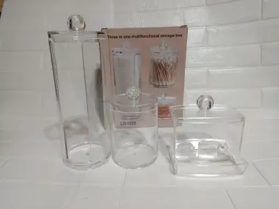 Set de organizadores acrílicos para baño - miniatura 2