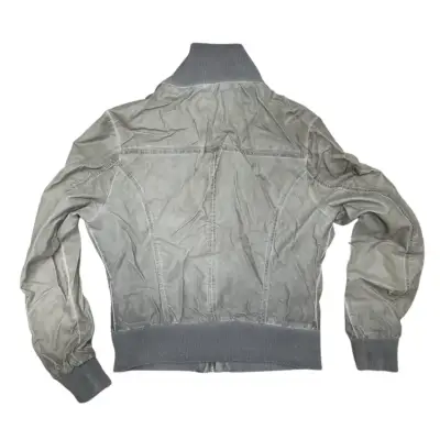 Chaqueta bomber gris con cierre y bolsillos - miniatura 4