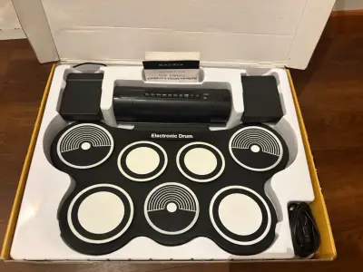 Batería electrónica portátil con pedal - miniatura 1