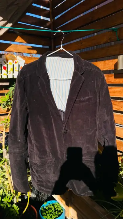 Blazer de pana negro para hombre - miniatura 3