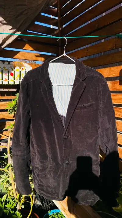 Blazer de pana negro para hombre - miniatura 4