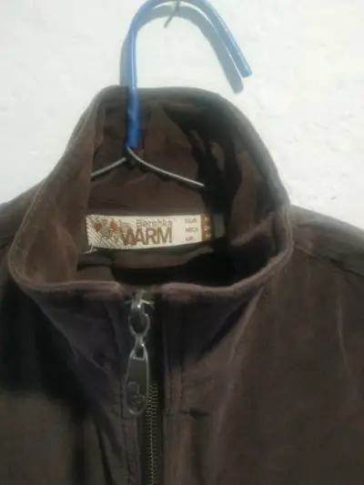 Chaqueta de pana marrón Bershka Warm - miniatura 1