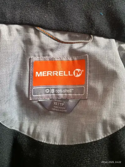 Abrigo impermeable gris con capucha - miniatura 3