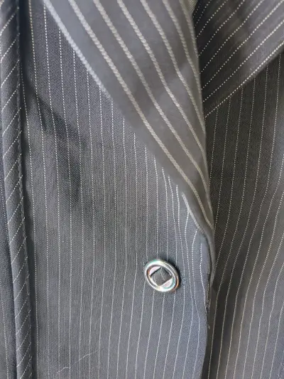 Blazer a rayas gris elegante - miniatura 1