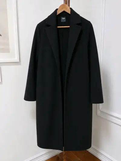Abrigo negro Zara mujer - Talla S - miniatura 1