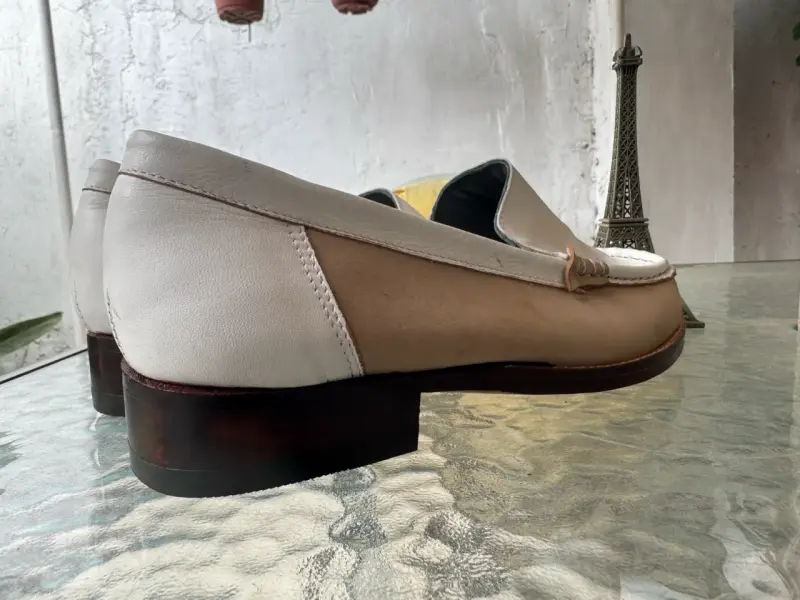 Mocasines de cuero bicolor para hombre - 4