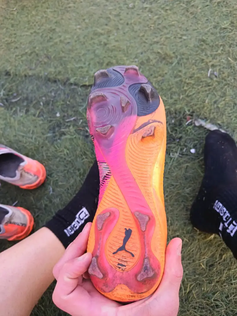 Botines de fútbol Puma naranja - 3
