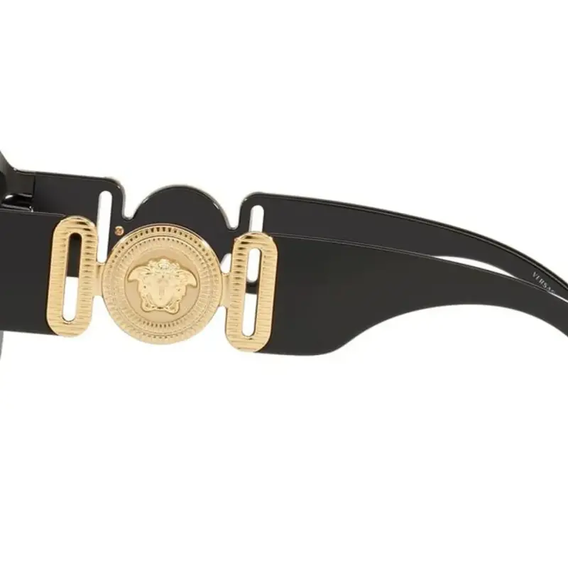 Gafas de sol Versace negras con detalles dorados - 2