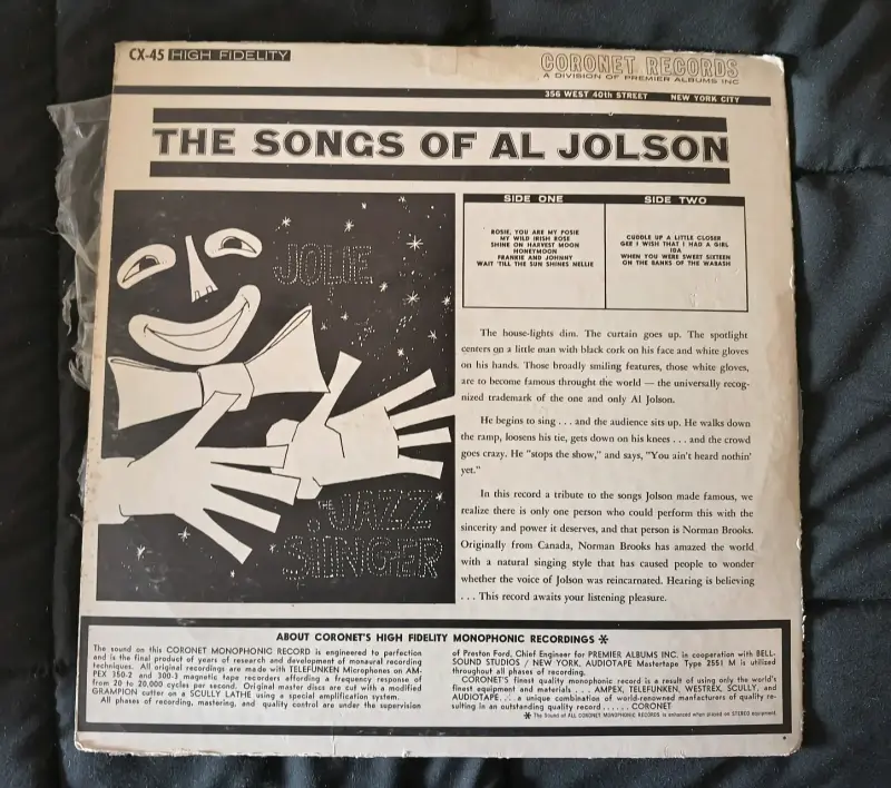 Vinilo The Songs of Al Jolson - 2
