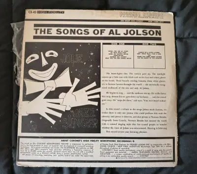 Vinilo The Songs of Al Jolson - miniatura 2