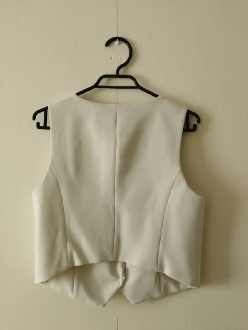 Gilet Blazer Sin Mangas Marquis Color Hueso - 2
