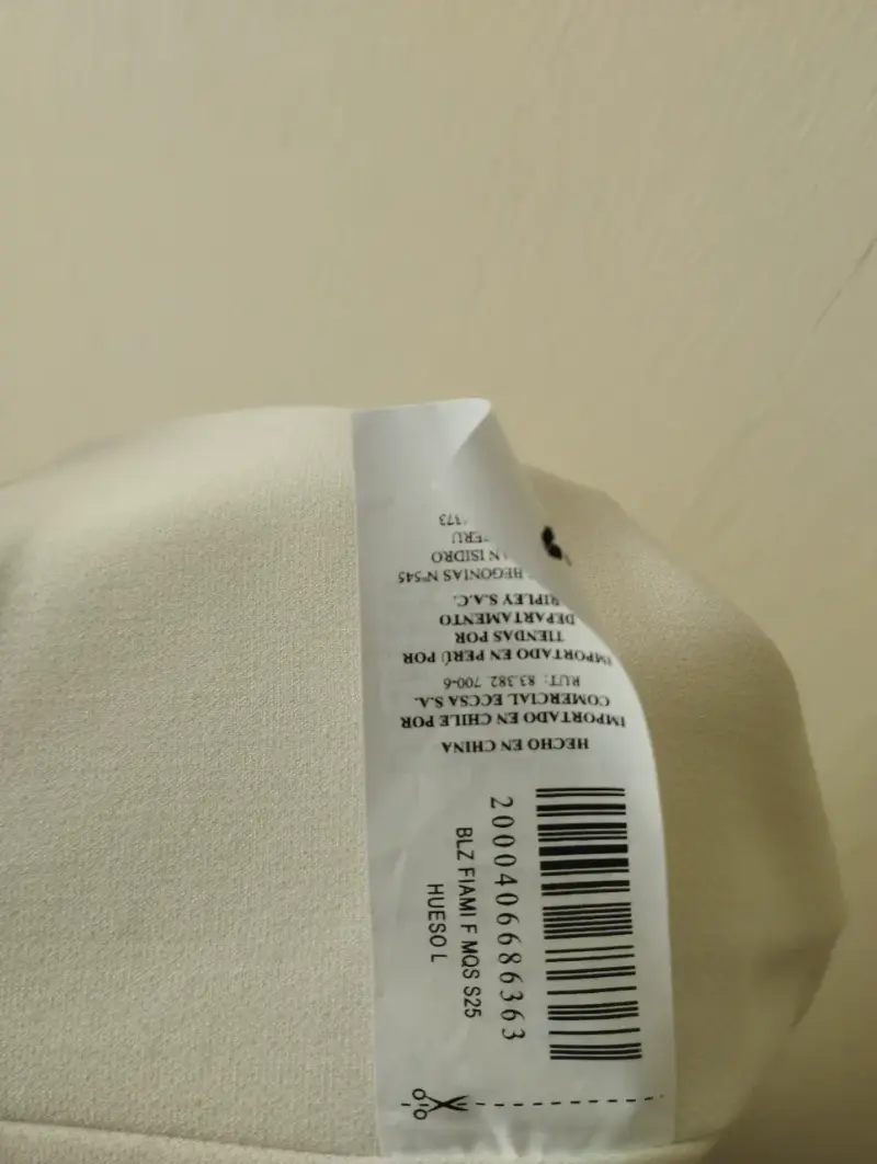 Gilet Blazer Sin Mangas Marquis Color Hueso - 4