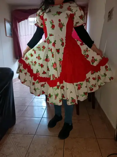 Corset negro de cuero sintético chaqueta y vestido - miniatura 5