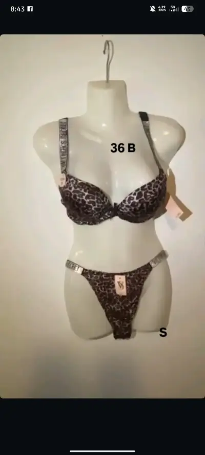 Conjunto de lencería con estampado de corazones - miniatura 2