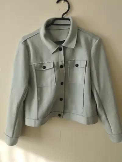 Chaqueta Gamuza Turquesa Pastel Mujer Talla L - miniatura 1