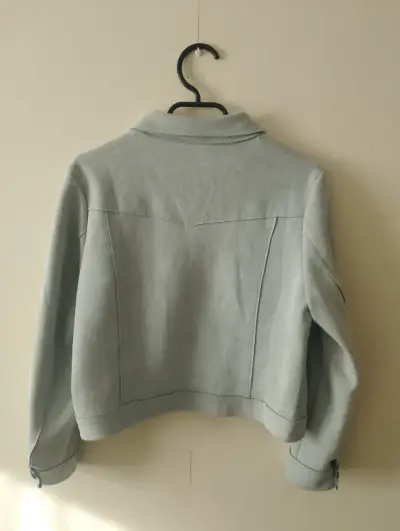 Chaqueta Gamuza Turquesa Pastel Mujer Talla L - miniatura 2