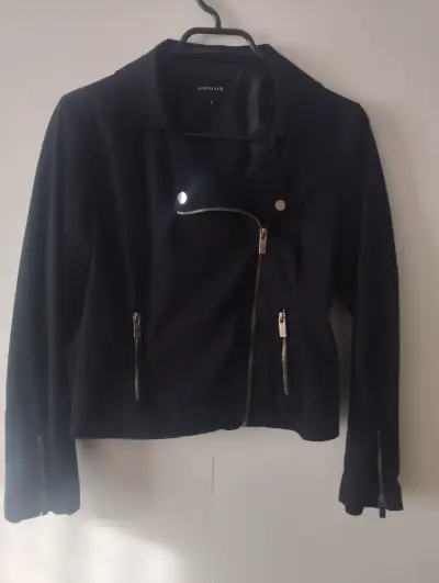 Chaqueta Biker de Gamuza Negra About Talla S - miniatura 1