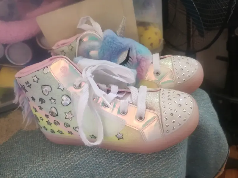 Zapatillas infantiles unicornio con brillo - 2