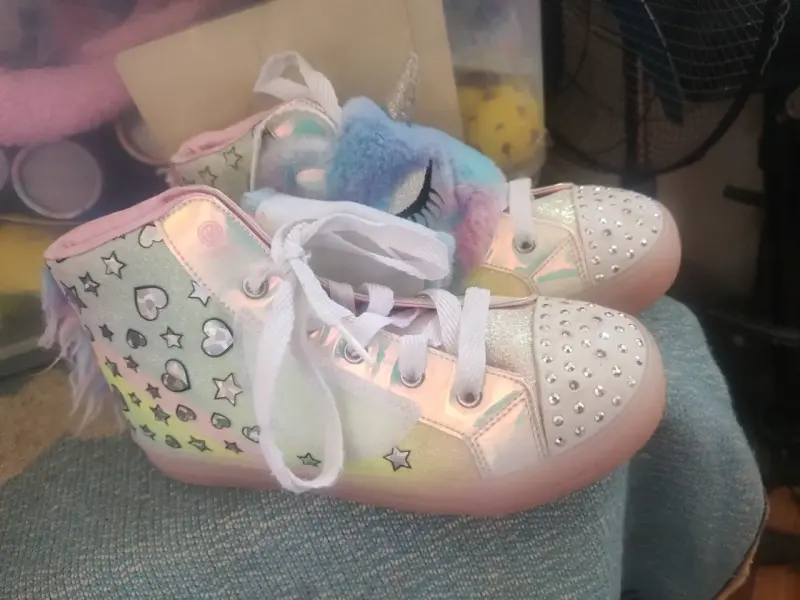 Zapatillas infantiles unicornio con brillo - 4