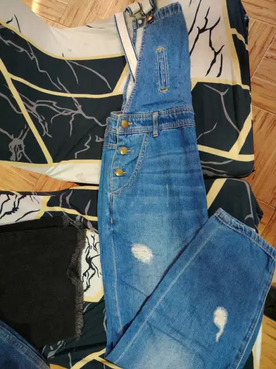 Lote de Jeans azul oscuro con diseño en bolsillo - miniatura 3