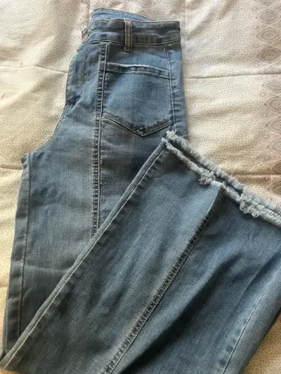 Jeans de mezclilla azul/ Wide Leg Talla M - miniatura 1