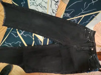Lote de Jeans azul oscuro con diseño en bolsillo - miniatura 5