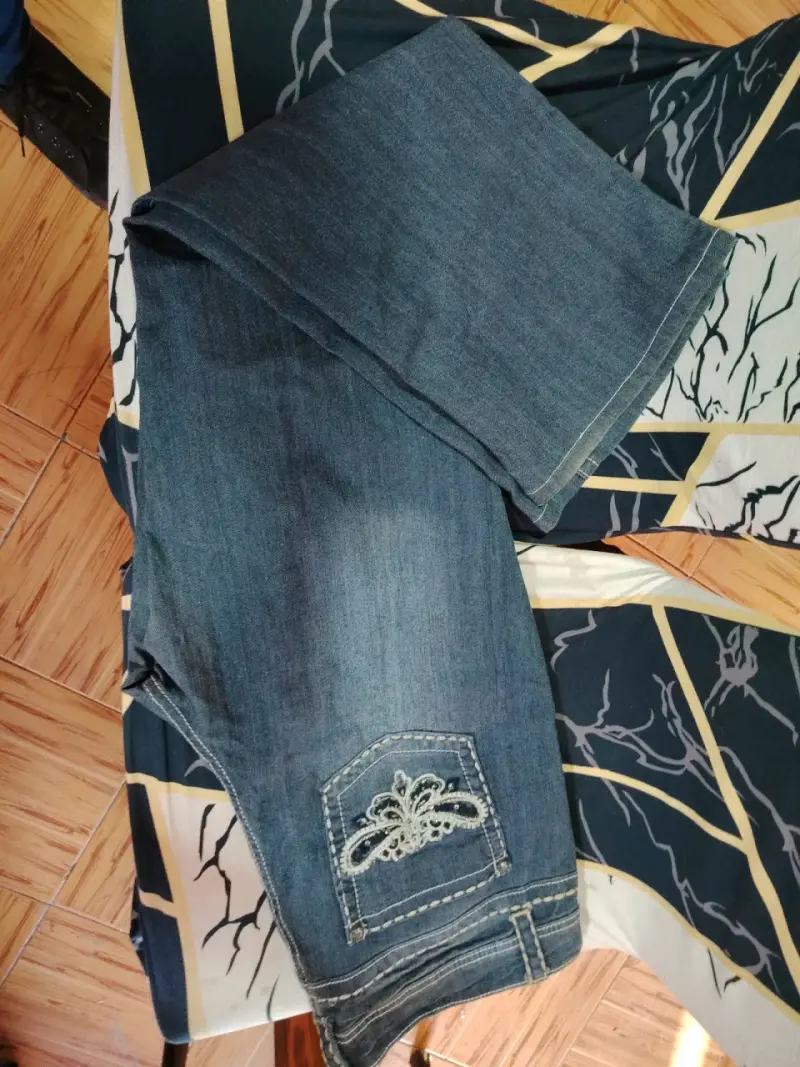 Lote de Jeans azul oscuro con diseño en bolsillo - 6
