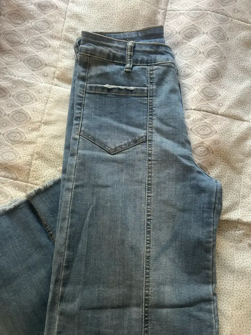 Jeans de mezclilla azul/ Wide Leg Talla M - 3