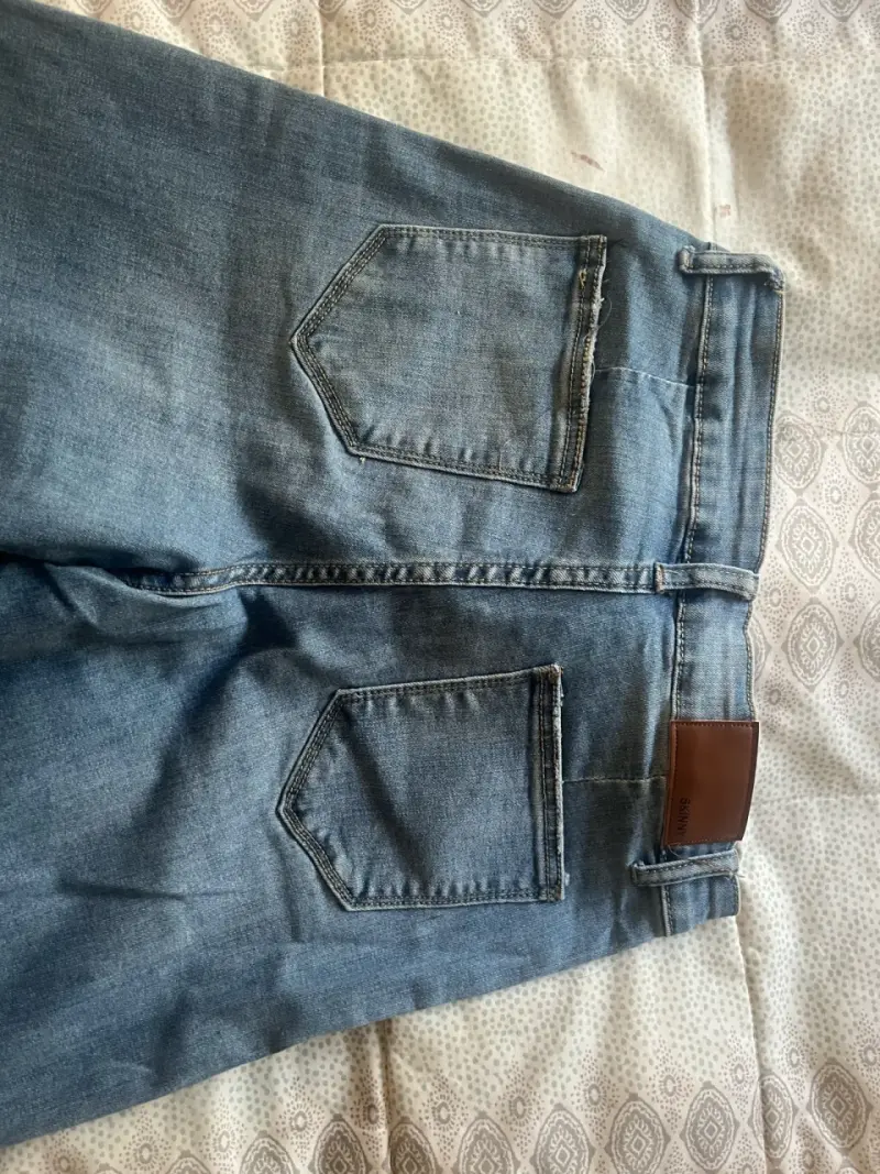 Jeans de mezclilla azul/ Wide Leg Talla M - 4