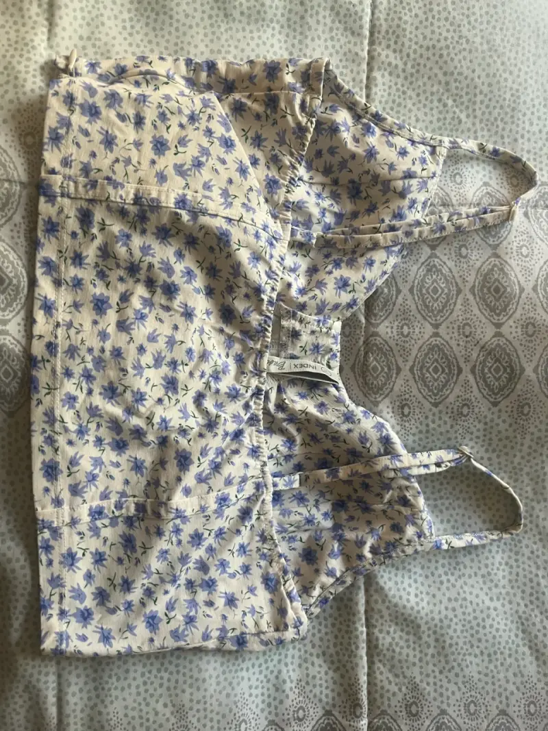 Top de tirantes con estampado floral azul talla M - 2